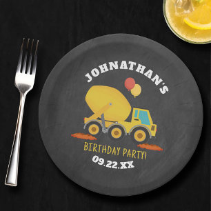Construction Birthday Party Paper Plate