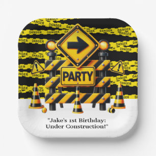 Construction Birthday Party  Paper Plate