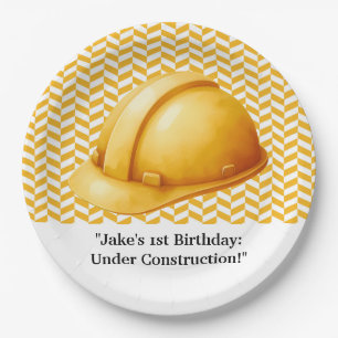 Construction Birthday Party Paper Plate