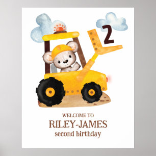 Construction Birthday Party  Poster