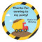 Construction Birthday Party Thank You Stickers