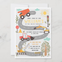 Construction Birthday Party Trucks and Diggers