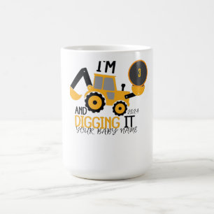 Construction Birthday Shirt, Custom Construction P Coffee Mug