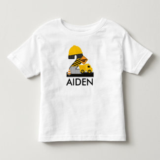 Construction Birthday Shirt, Dump Truck Age 2 Toddler T-Shirt