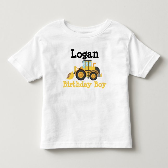 Construction Birthday Toddler T-shirt (Front)