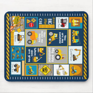 Construction Blanket, Construction Gifts Mouse Mat