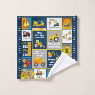 Construction Blanket, Construction Gifts Wash Cloth