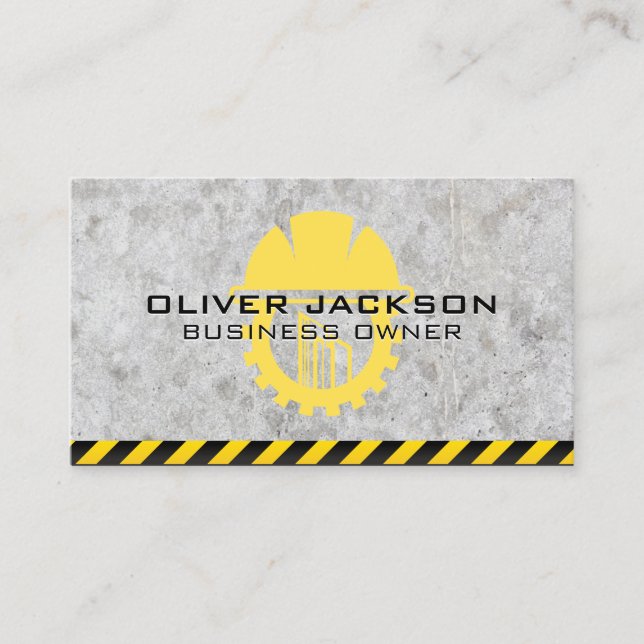 Construction | Blue Collar Worker Business Card (Front)