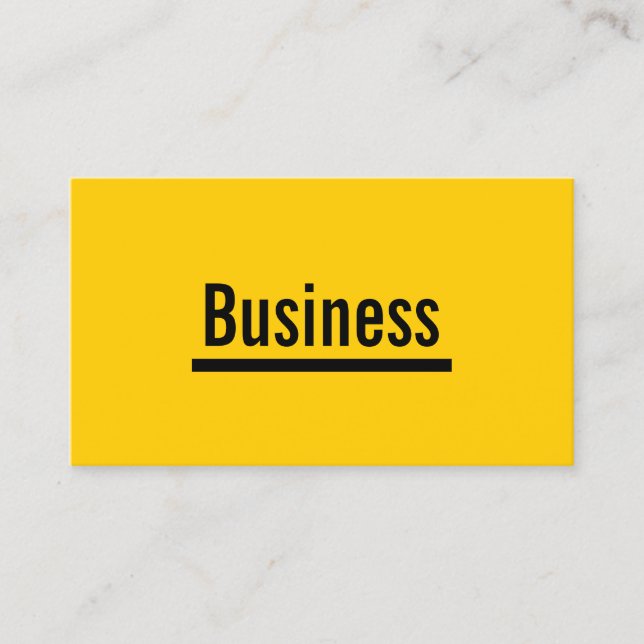 Construction Bold Border Minimalist Business Card (Front)