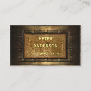 Construction Bronze Metal Frame Business Card