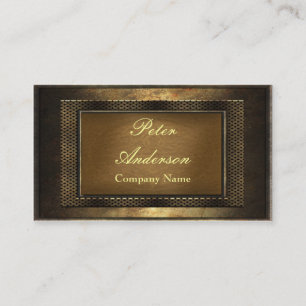 Construction Bronze Metal Frame Business Card