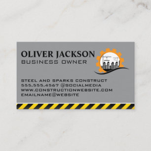 Construction Build General Contractor Business Card