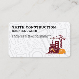 Construction Build Site Hardhat Business Card