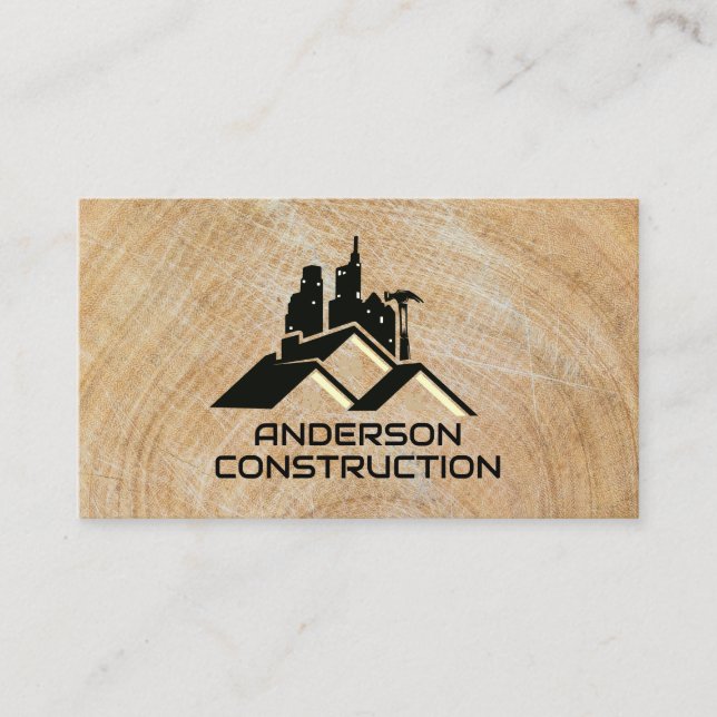 Construction | Builder | Blue Collar | Developer Business Card (Front)