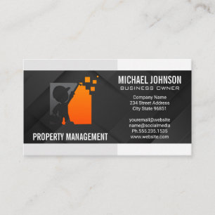 Construction Builder Blue Collar Engineer Business Card