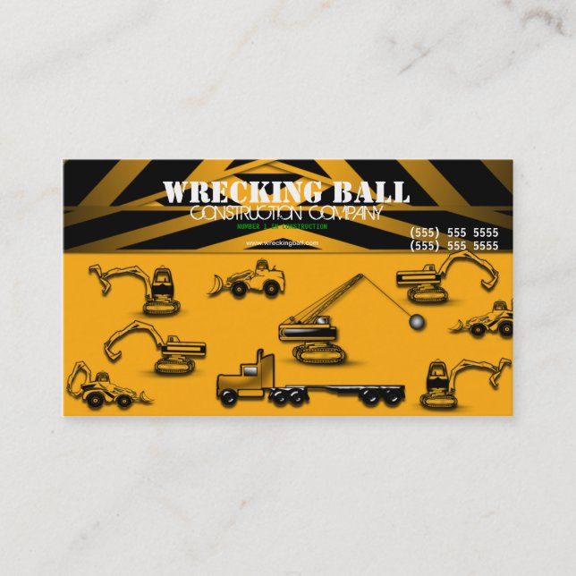 Construction Builder Business Card (Front)