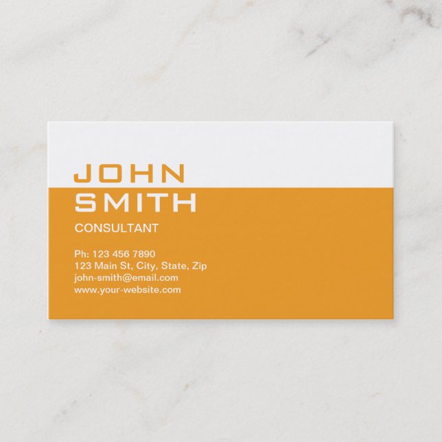 Construction Builder Contractor Mechanic Plain Business Card (Front)