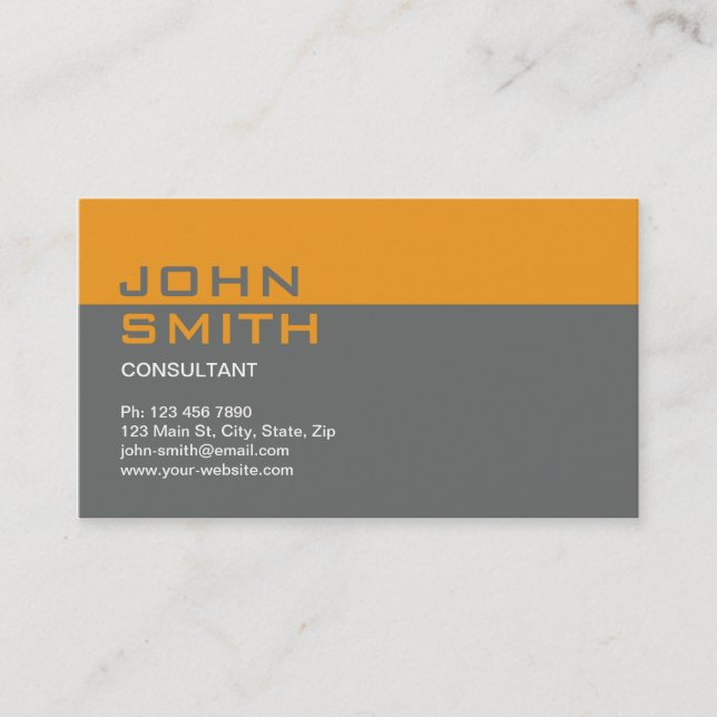 Construction Builder Contractor Mechanic Plain Business Card (Front)