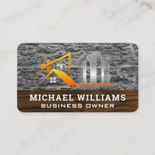 Construction Builder Home Renovation Business Card