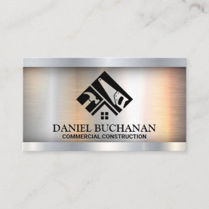 Construction Builder   Metallic  Business Card