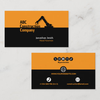 Construction Building Crane Business Card