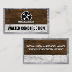 Construction Building Materials Tools Logo Business Card