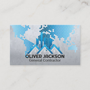 Construction Building Repair World Map Business Card