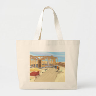 Construction Building Site Large Tote Bag