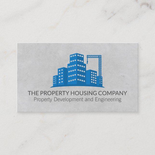 Construction Buildings Business Card (Front)