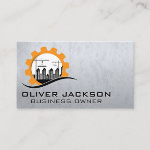 Construction Buildings   High Risers Business Card