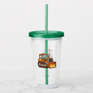 Construction/bulldozer Acrylic Tumbler