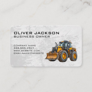 Construction   Bulldozer   Developer Business Card