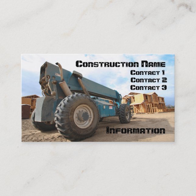 Construction Business Card (Front)
