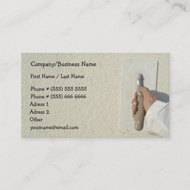 Construction Business Card (Front)
