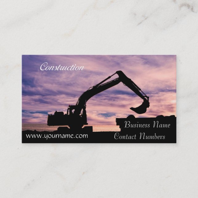 Construction business card (Front)