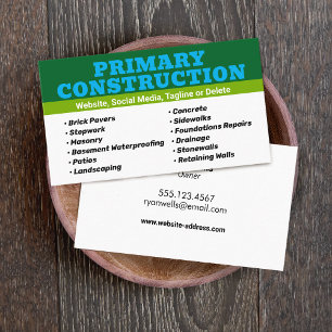 Construction  business card