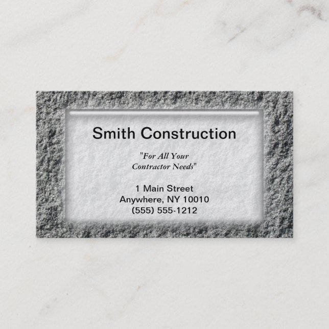 Construction Business Card (Front)
