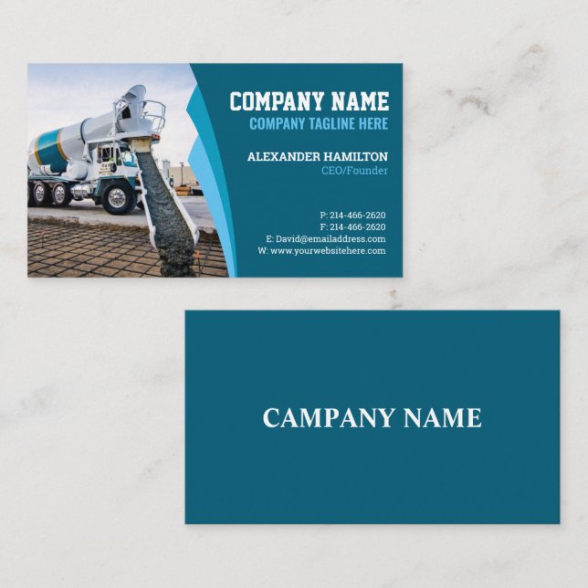 Construction Business Card (Concretes) (Front/Back)