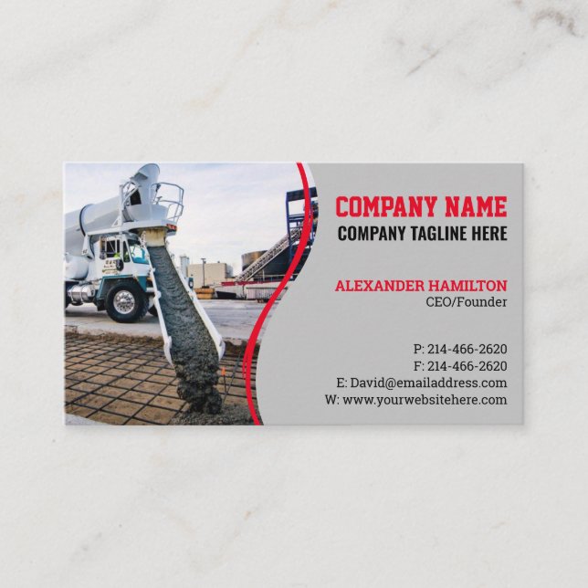 Construction Business Card (Concretes) (Front)