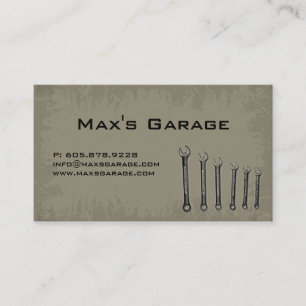 Construction Business Card Contractor Wrenches