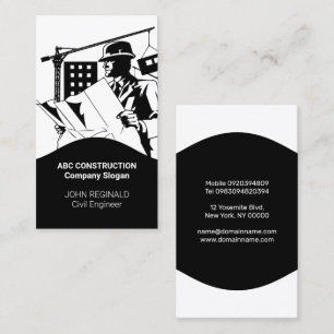 Construction Business Card Design Template