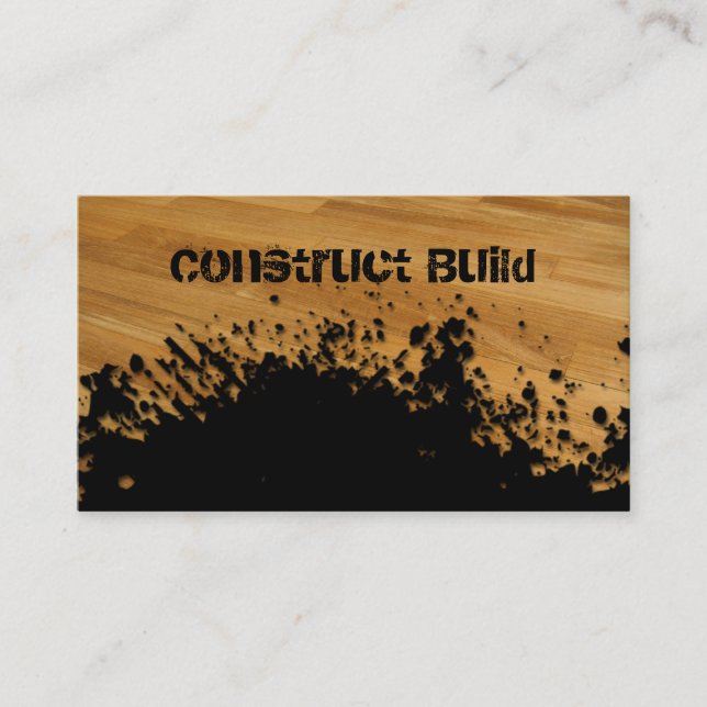Construction Business Card Splash Wood Flooring (Front)