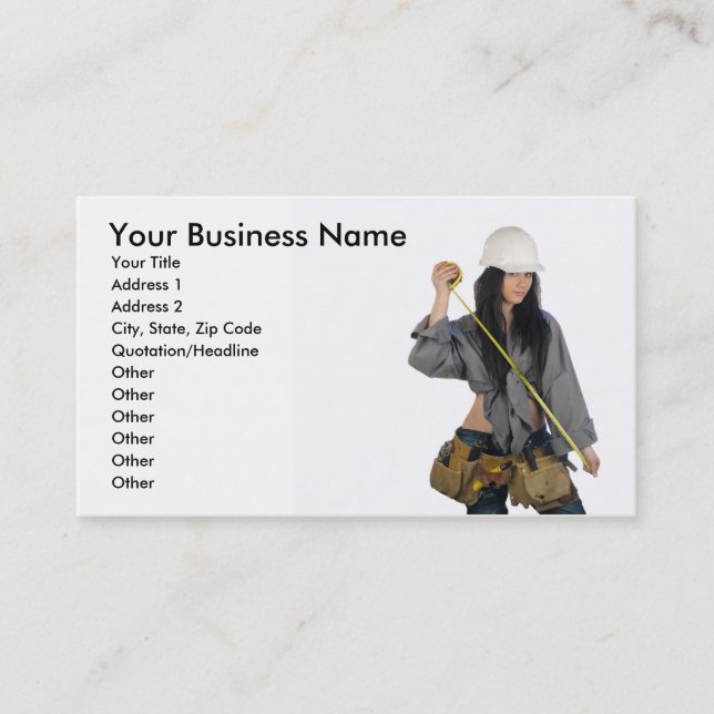 Construction Business Card Template (Front)