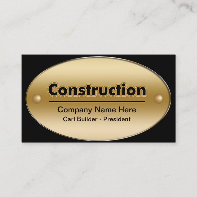 Construction Business Cards (Front)