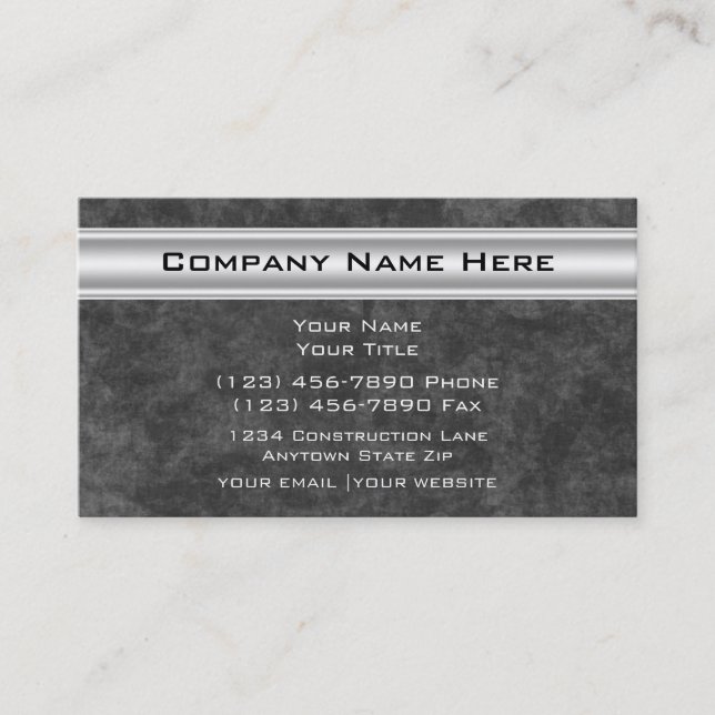 Construction Business Cards (Front)