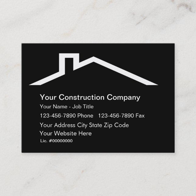 Construction Business Cards (Front)
