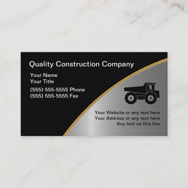 Construction Business Cards (Front)