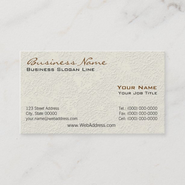 Stucco Business Cards | Zazzle UK