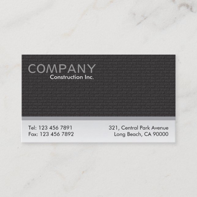 Construction - Business Cards (Front)