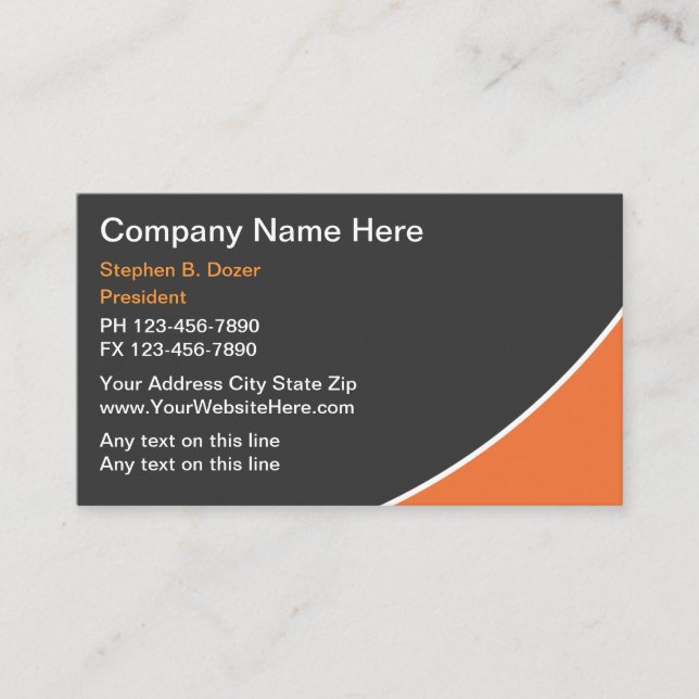 Construction Business Cards (Front)